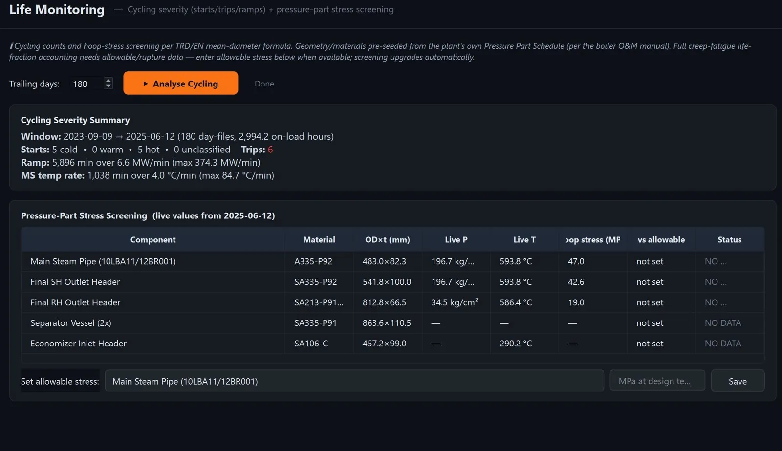 PlantAI Life Monitoring screen